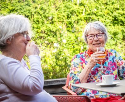 Gouter sur une terrasse